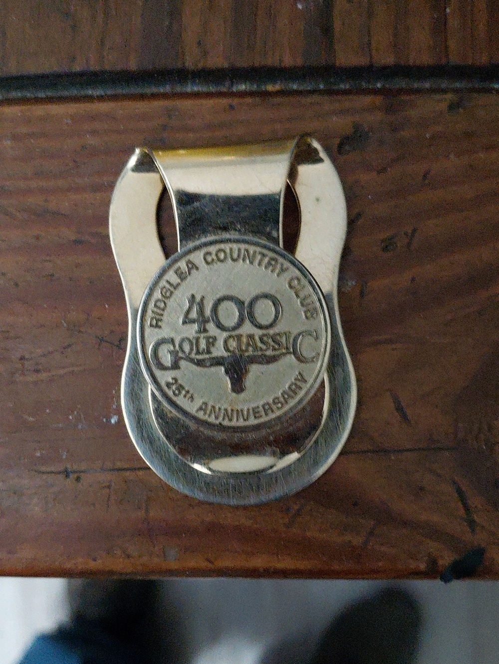 400 Golf Classic 25th Anniversary Gold Tone Ball Marker Clip